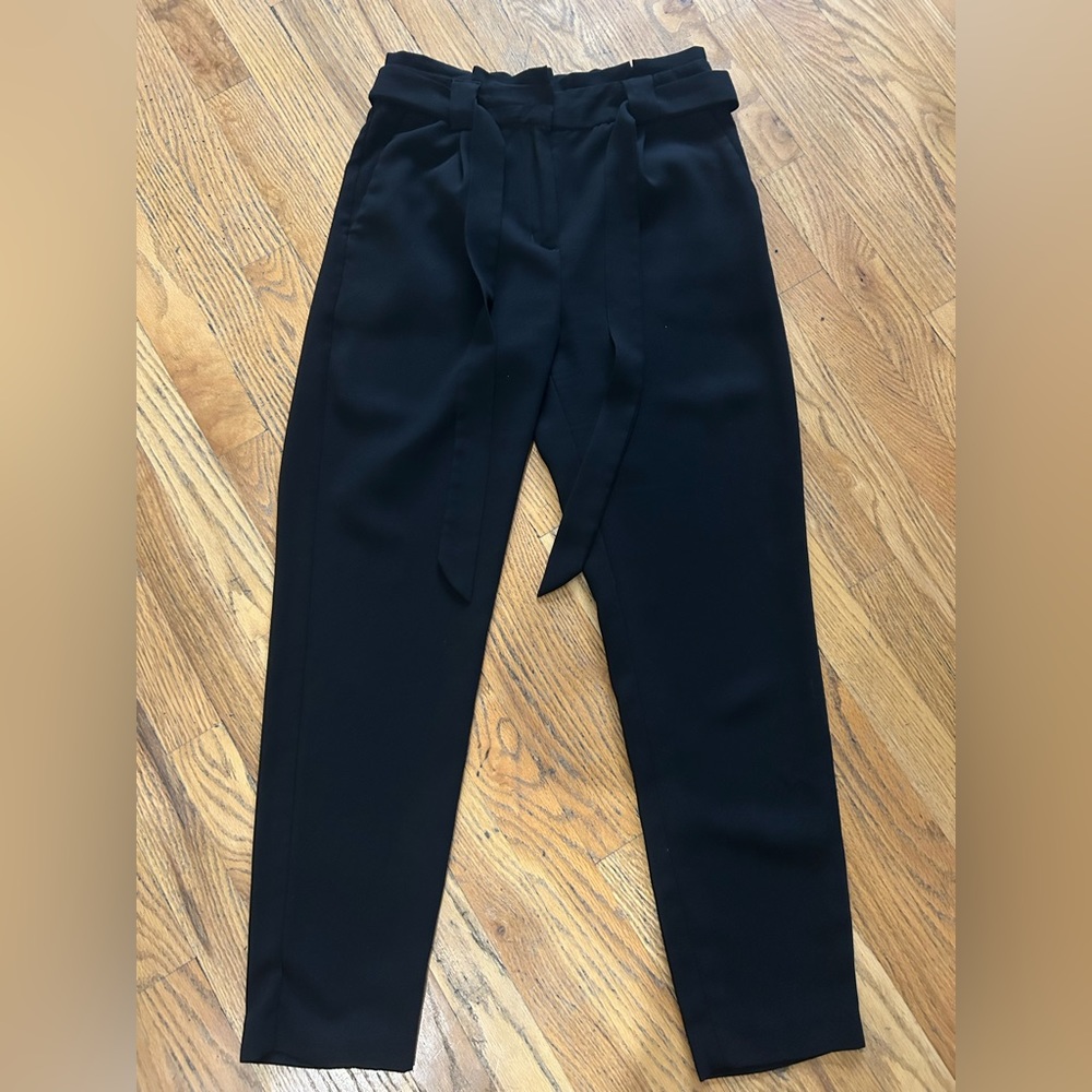 Express High Rise Black Paper Bag Pants